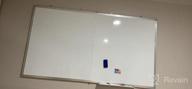 img 1 attached to 72"X40" Magnetic Whiteboard Wall Mount Dry Erase Board With Aluminum Frame, 6 Magnets, 1 Eraser And 3 Markers For Home Office School review by Adam Wilson
