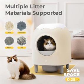 img 1 attached to Revolutionize Cat Care with ABRCT Automatic Self Cleaning Cat Litter Box: APP Controlled, Odor-free, Multi-cat Friendly