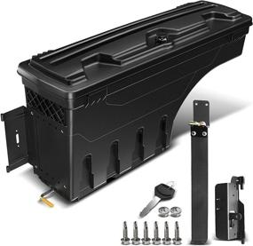 img 4 attached to Premium Lockable Truck Bed Storage Box Case Tool Box Replacement - Left Driver Side for Dodge Ram 1500 2500 3500 2002-2018