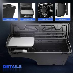 img 3 attached to Premium Lockable Truck Bed Storage Box Case Tool Box Replacement - Left Driver Side for Dodge Ram 1500 2500 3500 2002-2018