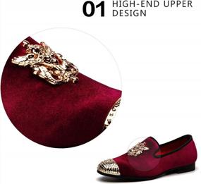 img 2 attached to MEIJIANA Leather Loafers Wedding Buckle Men's Shoes for Loafers & Slip-Ons