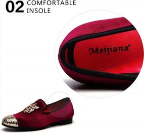 img 1 attached to MEIJIANA Leather Loafers Wedding Buckle Men's Shoes for Loafers & Slip-Ons