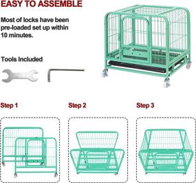 img 1 attached to Jongee Strong Kennel Wheels Outdoor
