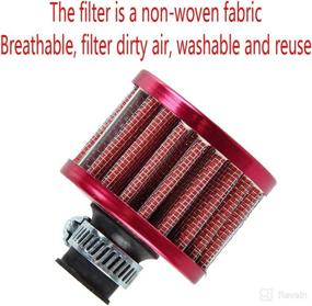 img 2 attached to Enhance Engine Performance with ESUPPORT 12mm Mini Red Universal Car Motor Cone Cold Clean Air Intake Filter Turbo Vent Breather Pack of 4