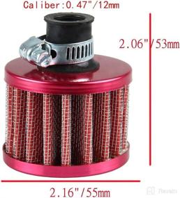 img 3 attached to Enhance Engine Performance with ESUPPORT 12mm Mini Red Universal Car Motor Cone Cold Clean Air Intake Filter Turbo Vent Breather Pack of 4