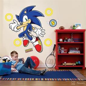 img 1 attached to 🦔 Sonic The Hedgehog Giant Wall Decals for BirthdayExpress Room Decor