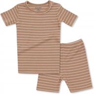 облегающий пижамный комплект в полоску для стильной повседневной носки - avauma baby boys and girls sleepwear логотип