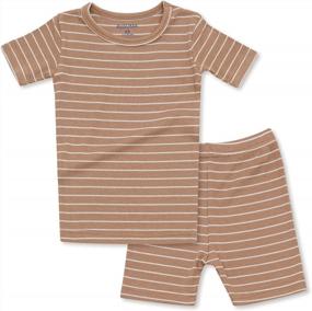 img 4 attached to Облегающий пижамный комплект в полоску для стильной повседневной носки - AVAUMA Baby Boys And Girls Sleepwear