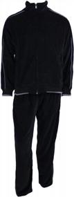 img 4 attached to Upgrade Your Casual Style With Sweatsedo Men'S Velour Tracksuit