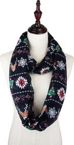 img 2 attached to Vivian Vincent Elegant Christmas Infinity Women's Accessories : Scarves & Wraps