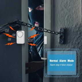 img 3 attached to Window Door Alarm Sensor, Burglar Alert Magnetically Triggered Alarms For Home Pool Door Security, 4-In-1 Mode, White (10)