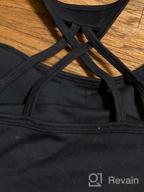 img 1 attached to Strappy Racerback Yoga Sports Bra With Longline Crop Top, Wirefree Pads, And Medium-Impact Support For Women By TrainingGirl - Ideal For Workouts And Fitness Enthusiasts review by Tay Cassanova
