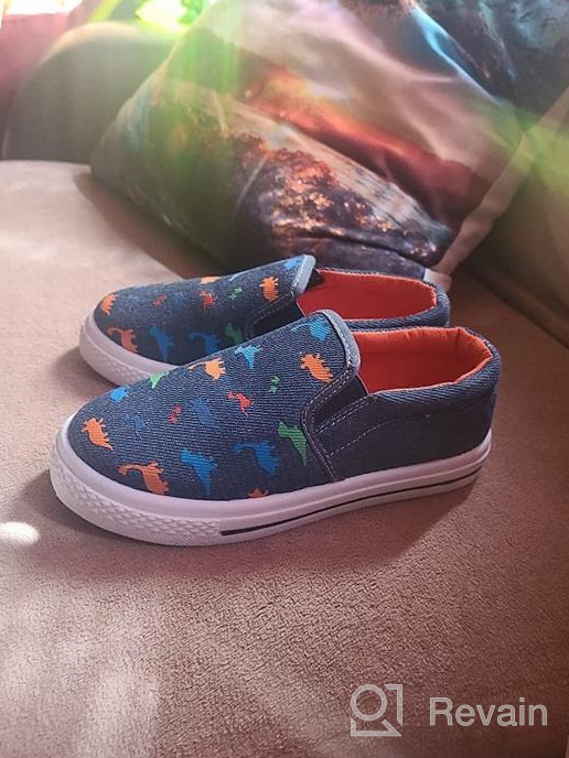 img 1 attached to 👟 Trendy KomForme Toddler Sneakers - Canvas Boys' Shoes and Girls' Sneakers review by Esera Warren