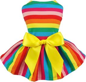 img 4 attached to 🌈 Stylish Fitwarm Rainbow Easter Dog Dresses for Medium-Sized Pets