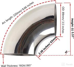 img 3 attached to Stainless 3 5 Mandrel Bend Elbow