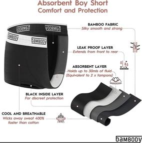 img 3 attached to Bambody Absorbent Boyshort Underwear Protection Women's Clothing via Lingerie, Sleep & Lounge