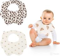 👶 benobee baby bibs: stylish 3-pack bandana bibs for teething and drooling in 100% cotton - ideal for boys and girls! logo