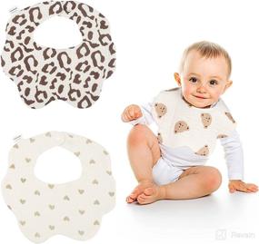 img 4 attached to 👶 BenoBee Baby Bibs: Stylish 3-Pack Bandana Bibs for Teething and Drooling in 100% Cotton - Ideal for Boys and Girls!