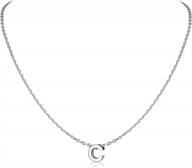 silvercute серебряный начальный комплект украшений с крошечными буквами az для женщин и подростков логотип