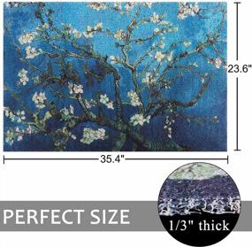 img 3 attached to Bring Colorful Cheer To Your Home With Darkyazi'S Plum Blossom Doormat - Non-Slip, Ideal For Multiple Spaces