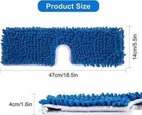 img 3 attached to 🧹 Premium 3-Pack Mop Refills Compatible with O-ceda Dual-Action Microfiber Mop – Replacement Mop Heads for Dry/Wet Use, Machine Washable, Double-Sided Cleaning for All Surfaces – Chenille Flip Mop Replacements