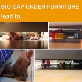 img 1 attached to 🐶 QIYIHOME Under Bed Gap Blocker with Toy Guard, Prevents Pet Toys from Sliding Under Bed or Sofa Couch, Easy Installation, 7" Height x 78" Length, Semi-Transparent