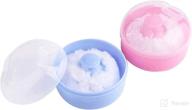 2pcs baby cosmetic powder sponge container logo
