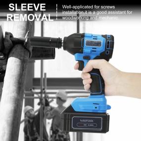 img 1 attached to WISETOOL 20V Cordless Impact Wrench With 4000MAh Li-Ion Battery,Electric Power Impact Wrench 1/2 Inch,Brushless Motor,Max Torque 260 Ft-Lbs (350N.M),5Pcs Impact Sockets And Tool Bag