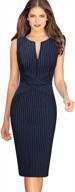 stylish and form-fitting women's front zip pencil dress ideal for work, office, business and cocktail parties logo