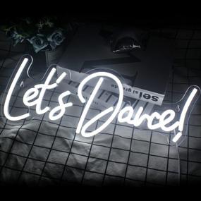 img 2 attached to LED Neon Sign For Dancing Party, Bar Accessories, Valentines' Day And Birthday Party - Wanxing Let'S Dance Light Up Word Sign