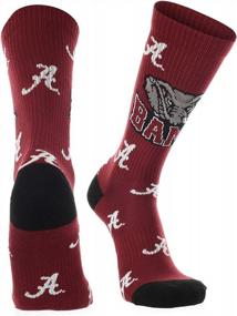 img 3 attached to Get Ready For Gameday With Alabama Crimson Tide Crew Length Socks Mayhem!