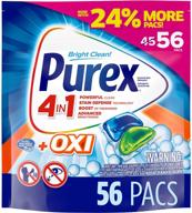 fresh morning burst purex 4-in-1 laundry detergent pacs with oxi, 56 count logo