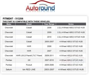 img 1 attached to 🔧 High-Quality Autoround 5-Lug Front Wheel Hub and Bearing Assembly 513206 for Chevy Cobalt, HHR, Saturn Ion, Pontiac G5, Pursuit - Easy Fit & Durable Performance