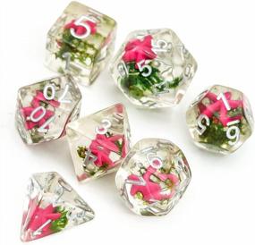 img 3 attached to Rose Red Starfish UDIXI 7 Polyhedral DND Dice Set - Ideal For RPGs And Dungeons & Dragons, MTG Or Pathfinder Game Nights