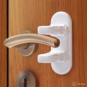 img 4 attached to 🔒 3-Pack Childproof Door Lever Lock - Enhanced Safety Design for Child Proofing Doors & Handles with Strong 3M Adhesive - Easy to Use and Highly Effective Babyproof Door Handle Lock - Ideal for Doors, Cabinets, and Windows