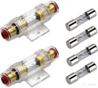 🚗 carviya 4-8 gauge awg waterproof fuse holder with four 30a agu type fuses - ideal for car audio, alarm, amplifier & compressors (2 pack) logo