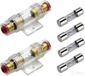 img 3 attached to 🚗 Carviya 4-8 Gauge AWG Waterproof Fuse Holder with Four 30A AGU Type Fuses - Ideal for Car Audio, Alarm, Amplifier & Compressors (2 Pack)