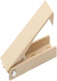 img 1 attached to RV Designer E206 Squared Baggage Door Catch - Colonial White