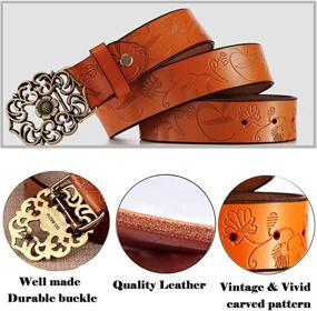 img 1 attached to Vintage Genuine Leather Women's Accessories Belts at ALAIX