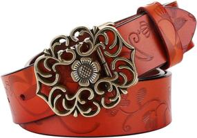 img 4 attached to Vintage Genuine Leather Women's Accessories Belts at ALAIX