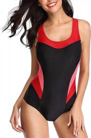 img 4 attached to Yilisha Women's Boyleg One Piece Swimsuit: идеальный спортивный купальник для подростков и взрослых