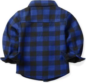 img 3 attached to OCHENTA Sleeve Sherpa Jacket Flannel Boys' Clothing : Tops, Tees & Shirts