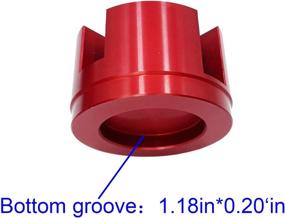 img 3 attached to 🔴 XJDAMZ Jack Pad Slotted - Magnetic Frame Rail Protector Puck/Pad (Red, 50mm) - Universal – 1 Piece