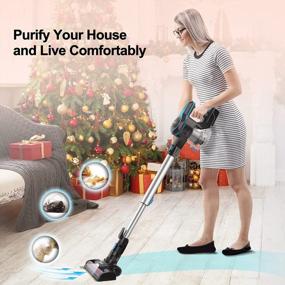 img 3 attached to 2200 M-A-H INSE Cordless Vacuum Cleaner - 6 In 1 Rechargeable Stick Vacuum, 45 Mins Runtime For Home Hard Floor Carpet Pet Hair - N5S Navy