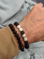 img 1 attached to Unisex Braided Rope Bracelet With 8Mm Lava Rock Beads For Aromatherapy, Anxiety Relief And Essential Oil Diffusion - Natural Stone Yoga Gift, Style #21017 review by Anna Alcala