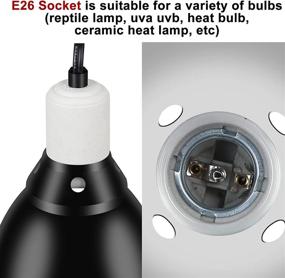 img 1 attached to BOEESPAT Reptile Light Fixture 5.5Inch - Deep Dome Fixture with 🦎 Switch, Fit for E26 UVA/UVB/Basking Heat Bulb - Reptile Heat Lamp Fixture