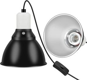 img 4 attached to BOEESPAT Reptile Light Fixture 5.5Inch - Deep Dome Fixture with 🦎 Switch, Fit for E26 UVA/UVB/Basking Heat Bulb - Reptile Heat Lamp Fixture