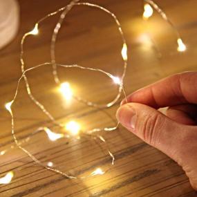 img 3 attached to ANJAYLIA 4 Pack 10Ft 30 Mini LEDs Battery Operated Waterproof Warm White Starry Firefly Fairy Lights On Copper Wire, Decorative String Lights For Home Wedding Christmas