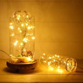 img 1 attached to ANJAYLIA 4 Pack 10Ft 30 Mini LEDs Battery Operated Waterproof Warm White Starry Firefly Fairy Lights On Copper Wire, Decorative String Lights For Home Wedding Christmas
