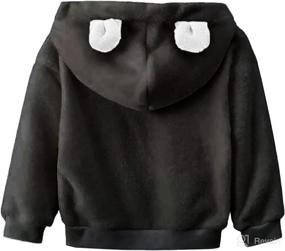 img 3 attached to 🧥 Sherpa Fuzzy Hoodies with Pocket and Ear for Toddler Girls and Boys - Cute Pullover Fleece Sweatshirts Tops for Little Kids
